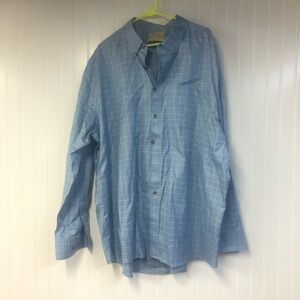 Cabela's Light Blue Plaid Casual Long Sleeve Button Down Shirt 3XL